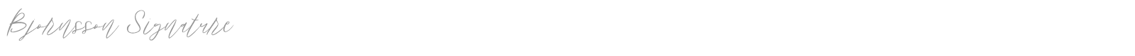 Bjornsson Signature font preview